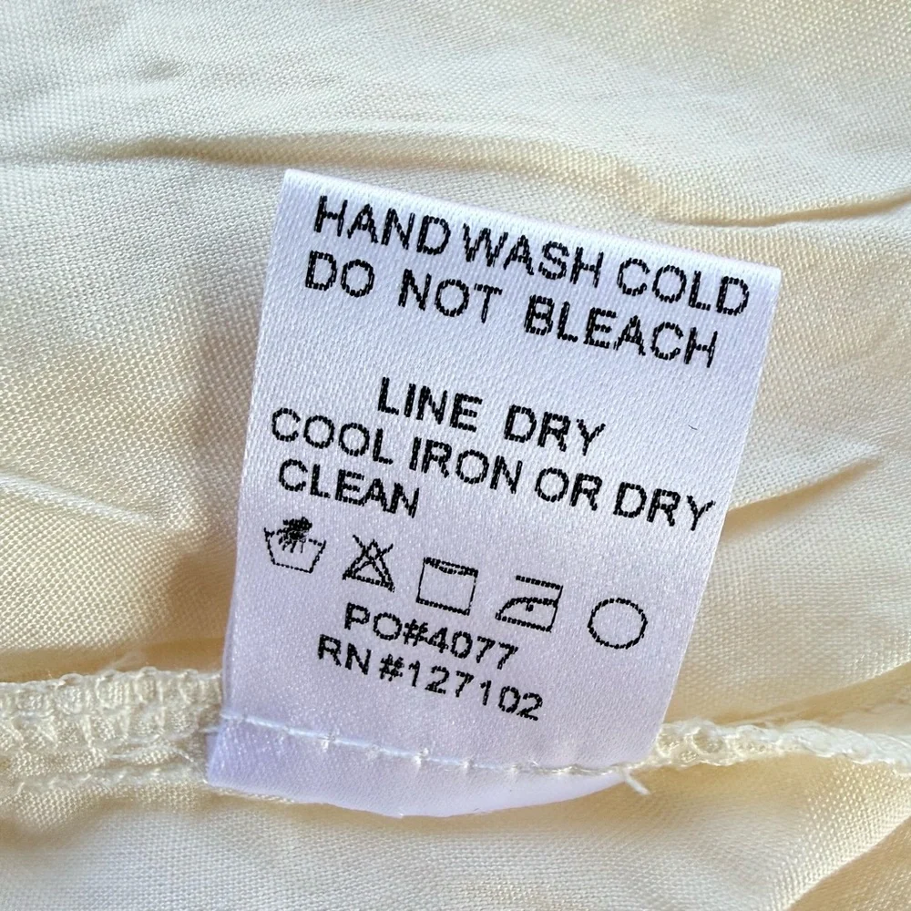 NWT Skylar Rose Off The Shoulder Open Back Boho Tiered Lace Maxi Dress Cream M - Picture 15 of 15